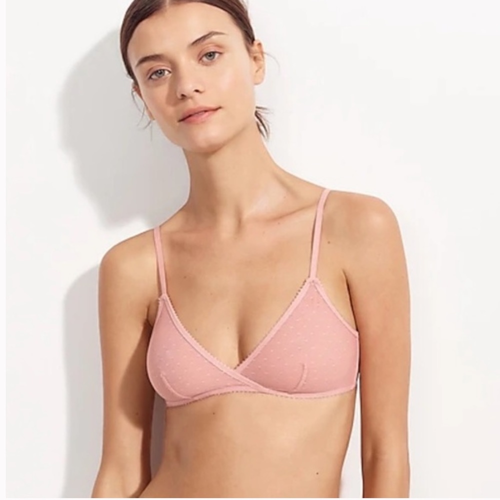 J Crew French bralette set! Light pink